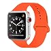 Produktbild ZRO für Apple Watch Armband, Soft Silikon Ersatz Uhrenarmbänder für 42mm iWatch Serie 3/ Serie 2/ Serie 1, Größe M/L, Orange