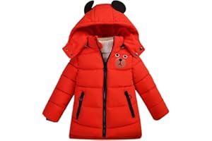 linboo Boys' Winter Jacket Children's Warm Winter Coat with Hood Thickened Jacket Blouson Windproof Winter Hooded Parka