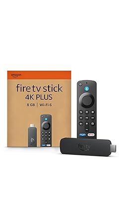 Amazon Fire TV Stick 4K Plus streaming device, supports Wi-Fi 6, Dolby Vision/Atmos, HDR10+, find...