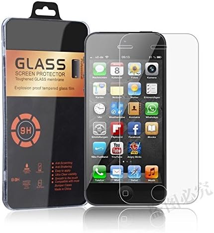 Jais 2-Piece Set Glass for iPhone 5/5S/5 °C SE Screen Protector Phone Film Toughened Glass