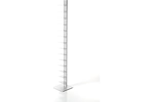 ZStyle BBB ITALIA Libreria SAPIENS a Colonna Verticale In Metallo, Scaffale Autoportante Con Ripiani In Acciaio (202 cm, Bianco)