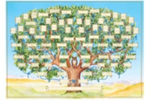 N+B Tableaux d'arbre généalogique à remplir, affiche d'arbre de généalogie familiale à remplir, tableau vierge d'ascendance, formulaire d'affichage de pedigree, décoration murale