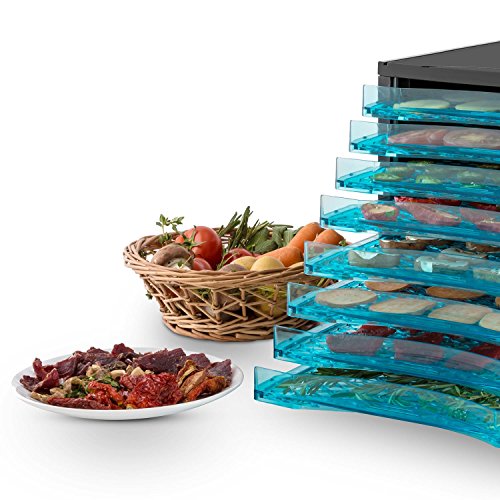 Klarstein KG3-Fruit-Jerky-8 Dörrgerät, großer Dörrautomat Gemüse, Obst, Fleisch und Früchte-Trockner, schwarz / blau - 4