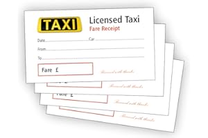 TDOG-ONLINE Taxi Fare Receipt Pads, Pack of 4
