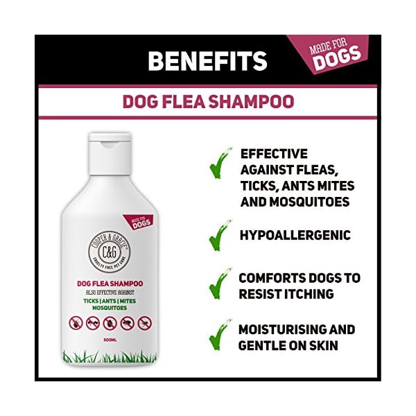 Flea Shampoo For Dogs 500ml Sensitive Itchy Skin Dog and Puppy