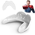 Proberos® Boxing Mouthguard Medium Mouthguard Teeth Guard EVA Mouthguard 1.6mm Slim Mouthguard for Upper Teeth for Boxing Training One Size for Adult Teen Use, White