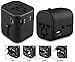 Price comparison product image Multi Port USB Mains Charger - 3 USB Ports / 1 USB TYPE C Port (5V 3A Max) / 1 Worldwide All-In-One Plug For UK, EU, US & AU Plugs - Works with eBook reader, Smart phones, MP3 Player, Portable speaker, PSP and Nintendo - Supplied with Carrying Case