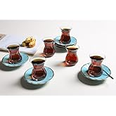 Porland Seasons Turkuaz 6 Kişilik &Ccedil;ay Takımı