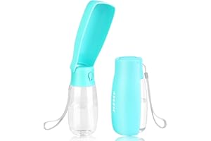 JOPHEK 550 ml Portable Pet Water Bottle, 180° Foldable, Leak-proof, Dog Cat Pets, Activated Carbon Filter, 550 ml Capacity, Ideal for Daily Walking, Travel, Camping