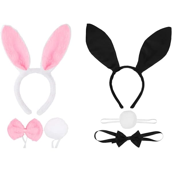 Cerchietto Orecchie Coniglio Pasquale - Fiore Rosa Per Bambina, Carnevale E Cosplay - Foto 4