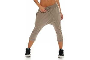 MALITO MORE THAN FASHION Malito Breve Pantaloni Boyfriend con Bottone 8015 Donna Taglia Unica