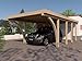 Produktbild Carport Flachdach IMOLA III 400 x 800 cm KVH mit 2 Leimholzbögen Konstruktionsvollholz