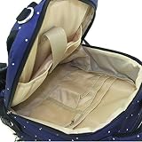 Damero Wickeltasche Rucksack Reisetasche mit Wickelauflage,Blau mit Punkt) - 8