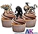 Produktbild Creature Mythical 3 têtes de chiens Mélange de 12 décorations de cupcakes comestibles en gaufrette pour cupcakes