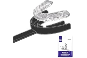 KOHEEL Férula Dental con bandeja moldeadora, Férula Dental para el rechinamiento de dientes, detiene el bruxismo Férula Dental, moldeable y fácil de usar, 5 unidades (Tamaños grandes Negro)