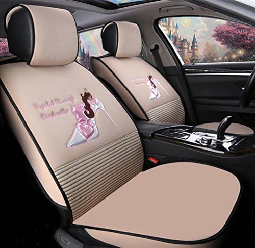 DD Ladies Car Cushion Cute Cartoon Seat Lace Four Seasons Car Cushion Car , Coffee,coffee