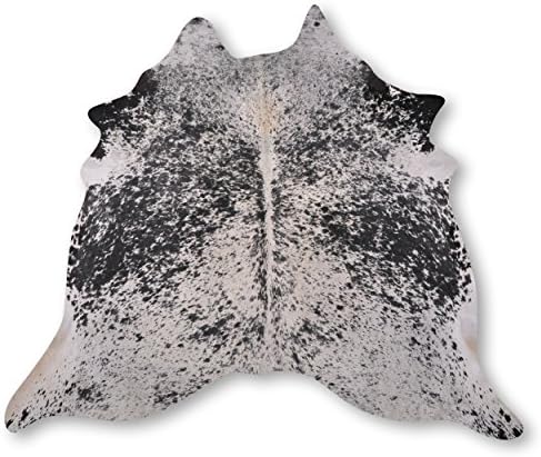 Kayembe Premium Cowhide Rug L228 x B200 CM Black White Salt &amp; Pepper – Unique Natural Product from South America