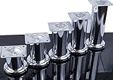 verzelloni sofa price Ø 47 mm, hohe Tragfähigkeit 8 x CHROM Möbelfüße Ø47 mm Läne 120 Möbelfuß Sockelfuß Sockelfüße Tischfuß Möbel Fuß Füße