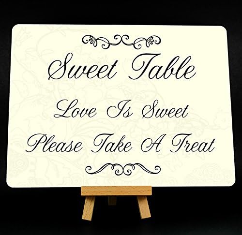 Wedding Sweet Table Metal Sign With Stand