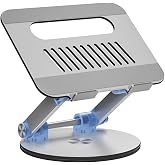 Coverzone Taşınabilir Katlanabilir Folding Al&uuml;minyum Diz&uuml;st&uuml; Bilgisayar Notebook Stand Al&uuml;minyum Ayarlanabilir A&ccedil;ı Ve Katlana