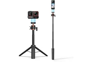 BRDRC Tripod for Insta360 X5 ACE Pro 2, 21” Selfie Stick Quick Release Extension Rod Mini Table Desk Portable Handle Grip Stand with Cold Shoe for Insta 360 X5, ACE Pro 2, ACE Accessories