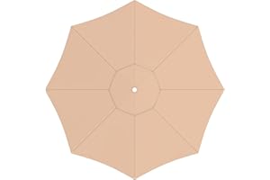 paramondo Telo di Ricambio per Ombrellone da Giardino Interpara Rotondo Ø 350cm, incl. Air Vent, Lavabile, Crema