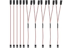 MMOBIEL 10 st 5X 3-stifts RC servo-förlängningskabel / 5X servo Y-kabel för servo-förlängning och anslutning till kontrollkort RC-drönare, bil, robot etc.