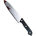 HALLOWEEN SLASHER KNIFE FANCY DRESS ACCESSORY - 30CM LONG KNIFE PROP PERFECT HALLOWEEN COSTUME ACCESSORY - BLOODY KNIFE PROP 
