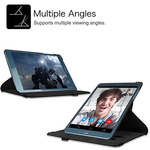 Fintie Samsung Galaxy Tab S2 9.7 Hülle – 360° drehbarer Stand Kunstleder Schutzhülle Case CoverTasche mit Ständerfunktion Auto Schlaf / Wach für Samsung Galaxy Tab S2 T810N / T815N / T813N / T819N 24,6 cm (9,7 Zoll) Tablet, Schwarz - 7