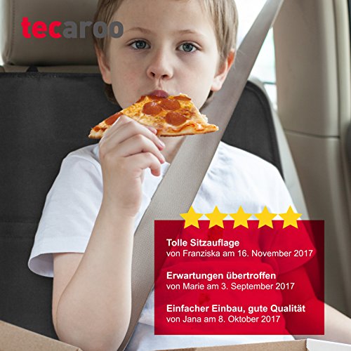 TECAROO Komfortable Autositzauflage in anthrazit mit 2 Jahren Zufriedenheitsgarantie – Sitzaufleger / Kindersitzunterlage - 6
