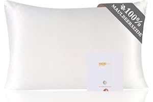ZIMASILK Kissenbezug aus 100% Seide für Haare und Haut. Doppelseitige 19 Momme Reine Maulbeerseide Kissenhülle mit Reißverschluss, 1 Stück. (40x80 cm, Weiß)