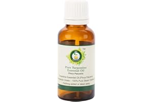 R V Essential Pure Turpentine Essential Oil 10ml (0.338oz)- Pinus Palustris (100% Pure and Natural Steam Distilled)