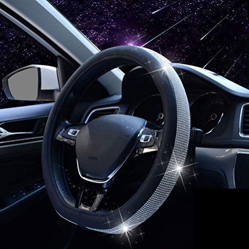 ZATOOTO Lenkradbezug D Form, Lenkradbezug Glitzer für Frauen