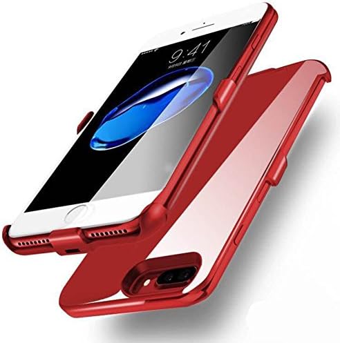 iPhone 7 Plus Battery Case,Tiitarn 4000mAh Ultra Slim Portable iPhone Charger Extended Backup Power Bank Battery Charger Case Cover For Apple iPhone 7 Plus/6s Plus/6 Plus(5.5 inch)-Red