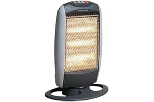 LUXTROUS Halogen Heater:4 Heat Settings, Silent Operation, Overheat & Tip-Over Protection, Low Energy, Ideal for Home with 4 Lights. (1200, Watts)