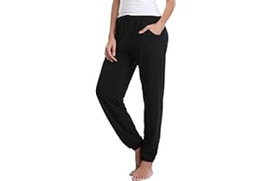 Nieery Pantalones Pijama Mujer Algodón Pantalón Casuals Deportivos Yoga con Bolsillo