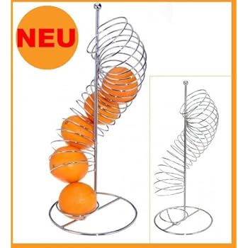 DEKORATIVER FRÜCHTEKORB "CIRCLE" | 40 cm, Metall, silber | Obsthalter