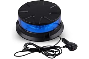 ADAURIS Flashing Beacon for Vehicles Recovery Lights Amber Beacon Lights Led Beacon led flashing beacon 12V for Car Truck with Magnetic-Blue