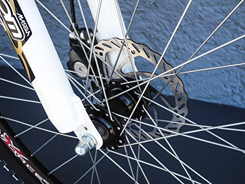 26″ Zoll Alu MTB Cross Fahrrad Bike SHIMANO 24 Gang DISC SCHEIBENBREMSEN weiss - 6