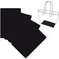 PH PandaHall Handbag Base Shaper, 4pcs 13.7 x 7 Inch Rectangle Acrylic Purse Bottom Tote Bag Base Shaper Liner Insert Hand Bag Bottom for Backpacks Knitting Bag Backpack, Black