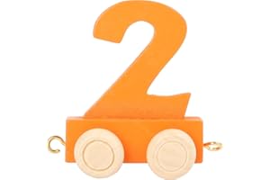 SMALL FOOT DESIGN Small Foot by Legler Foot Design 10564 2" aus Buntem Holz mit Vier kleinen Rädern sowie Verbindungsmöglichkeit mit Anderen Zahlenzügen, Bunt (Multi-Color)