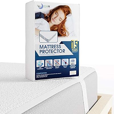 Dreamzie ⭐ Protège Matelas 90 x 200 cm Imperméable avec 4 Coins Elastiques - Alèse Impermeable 90x200 - Couvre Matelas en Coton Respirant - Housse Protection Lit Adulte et Enfant - Proteges Matelas, Aleses