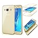 Produktbild Galaxy J7 2016 Hülle, MOMDAD Double Case Cover für Samsung Galaxy J7 2016 J710 Handyhülle Touchscreen TPU Silikon Transparent Beidseitiger 360°Full Body Front Back Schutz Schutzhülle Ultra Thin Kristall Crystal Weich Kratzfeste Stoßdämpfende Handy Tasche Schale Bumper - Gold