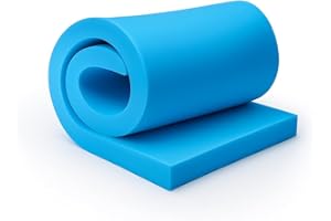 David & Amaya High Density Blue Firm Foam – Upholstery Cushion Foam for Sofas, Beds, Seats, Campervans, Indoor & Outdoor Padding, DIY Projects (0.5" (1.3 cm) Thick, 80 x 20 (200 x 50cm))