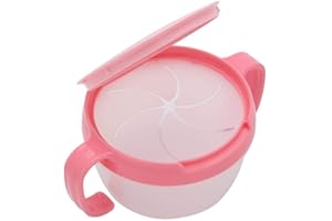 HZTYYIER BPA-frei mit zwei Griffen Auslaufsicherer Snack Catcher Futternapf Snackbehälter für Kinder Baby Kleinkinder(rot)