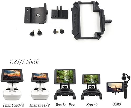 Bracket for DJI CrystalSky 7.85/5.5 inch Monitor Remote Controller Mounting Bracket for DJI Mavic Pro / Mavic Air / Platinum Spark Phantom 4/3 Inspire 1/2 OSMO
