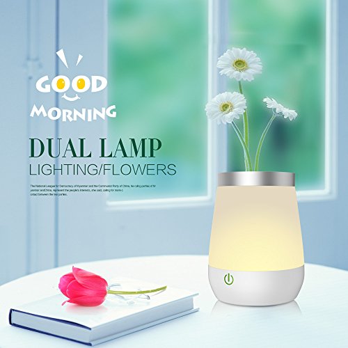 Tischlampe Nachttischlampe Nachtlicht VasenLampe 3 Modi wasserdichte Stimmugslicht als Dekoration, 350 ml Kapazität Tischleuchte USB aufladbare LED Lampe für Schlafzimmer,Wohnzimmer, Büro, Tisch, usw. - 2