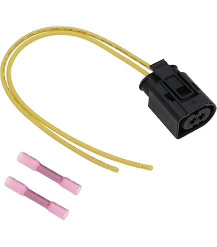 ECSiNG 2 Set 2-Pin Verzegelde Vrouwelijke Reparatie Plug Connector 1J0973772 Dynamo Compatibel met Audi Compatibel met VW Compatibel met Seat Compatibel met Skoda