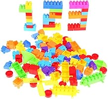 La Cabina Enfant Jouets 110PCS Bâtiments Mignon Assemblé et Superposé Brique de Construction en Plastique Développement Jeu de Puzzle Jouets Educatifs Cadeau pour Enfant
