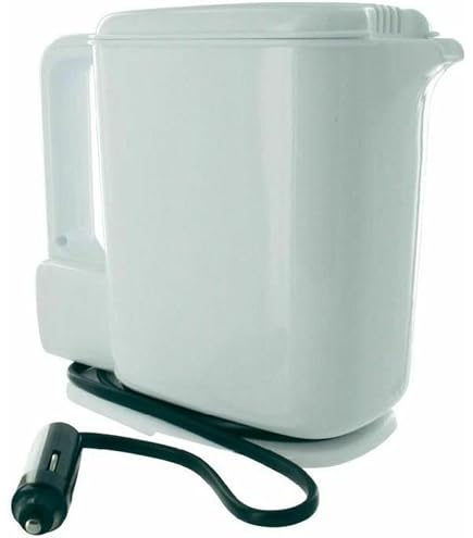 Carmotion Bouilloire Voyage 12V 0.7L – Bouilloire Portable Voiture Allume-Cigare, Idéale Camping, Café/Thé Chaud En Route